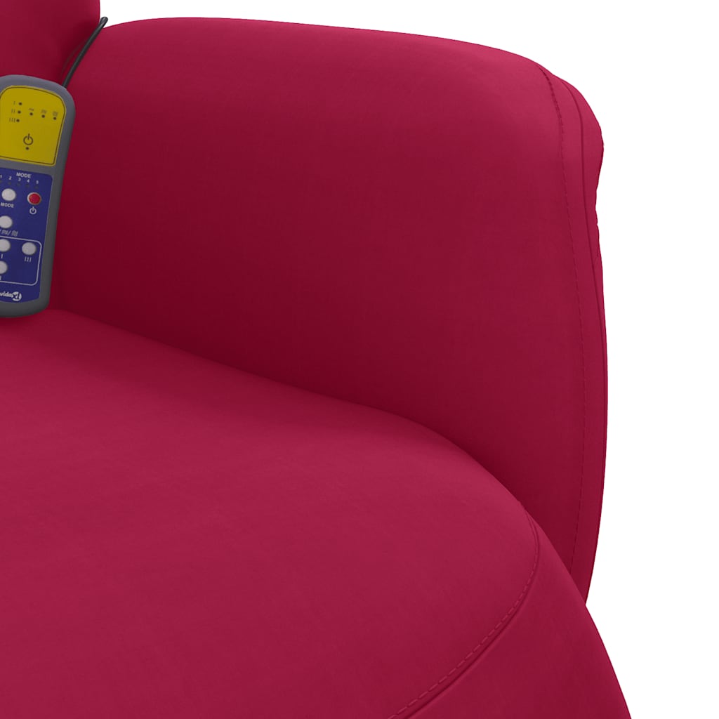 Massagesessel mit Fußteil Blau Samt