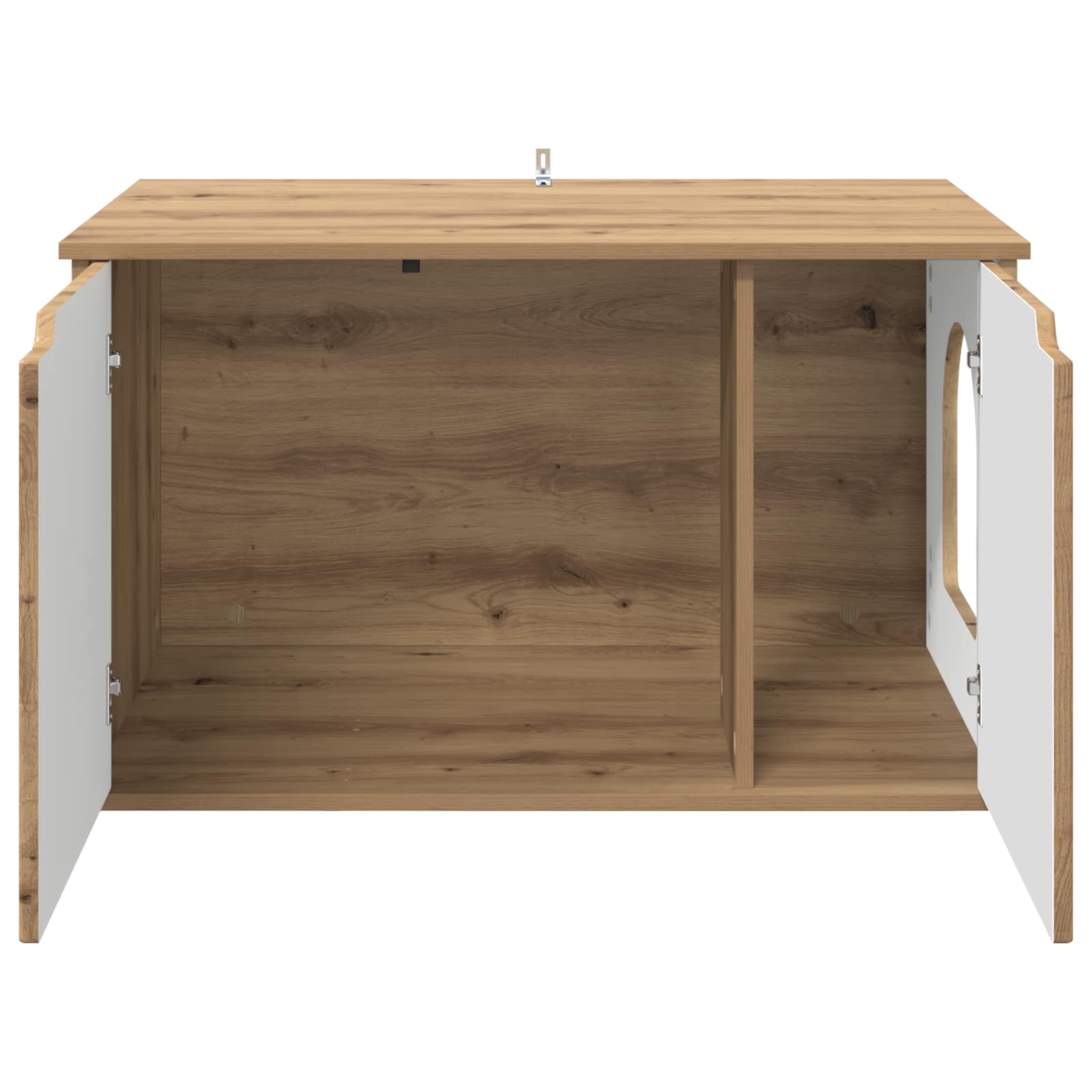 Katzenhaus Weiß 85 x 55 x 50,5 cm Holzwerkstoff