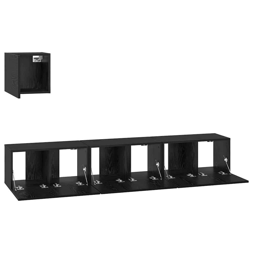 4-tlg. TV-Schrank-Set Weiß Holzwerkstoff