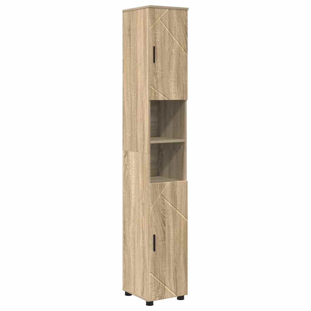 Badezimmermöbel-Set mit Tür 5 pcs Weiß Holzwerkstoff & Metall
