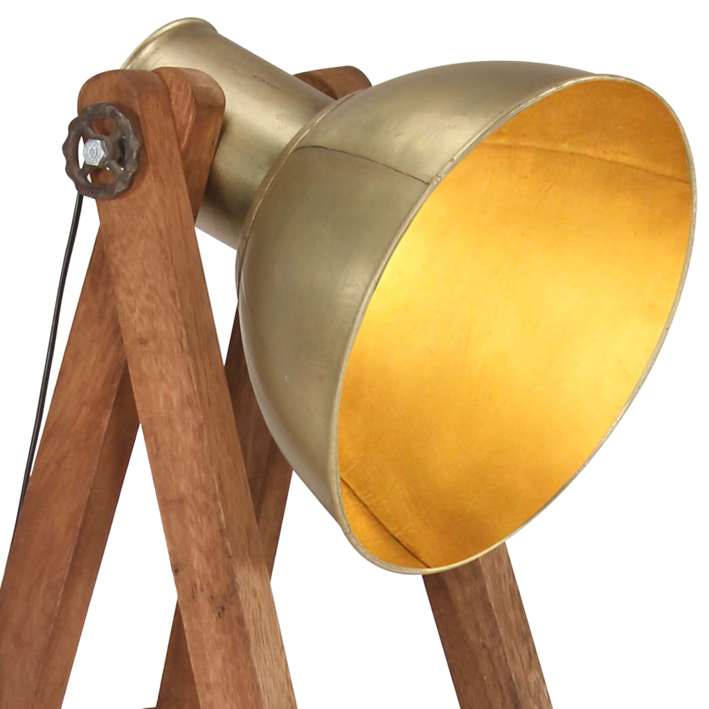 Stehlampe Silbern E27 Mango Massivholz