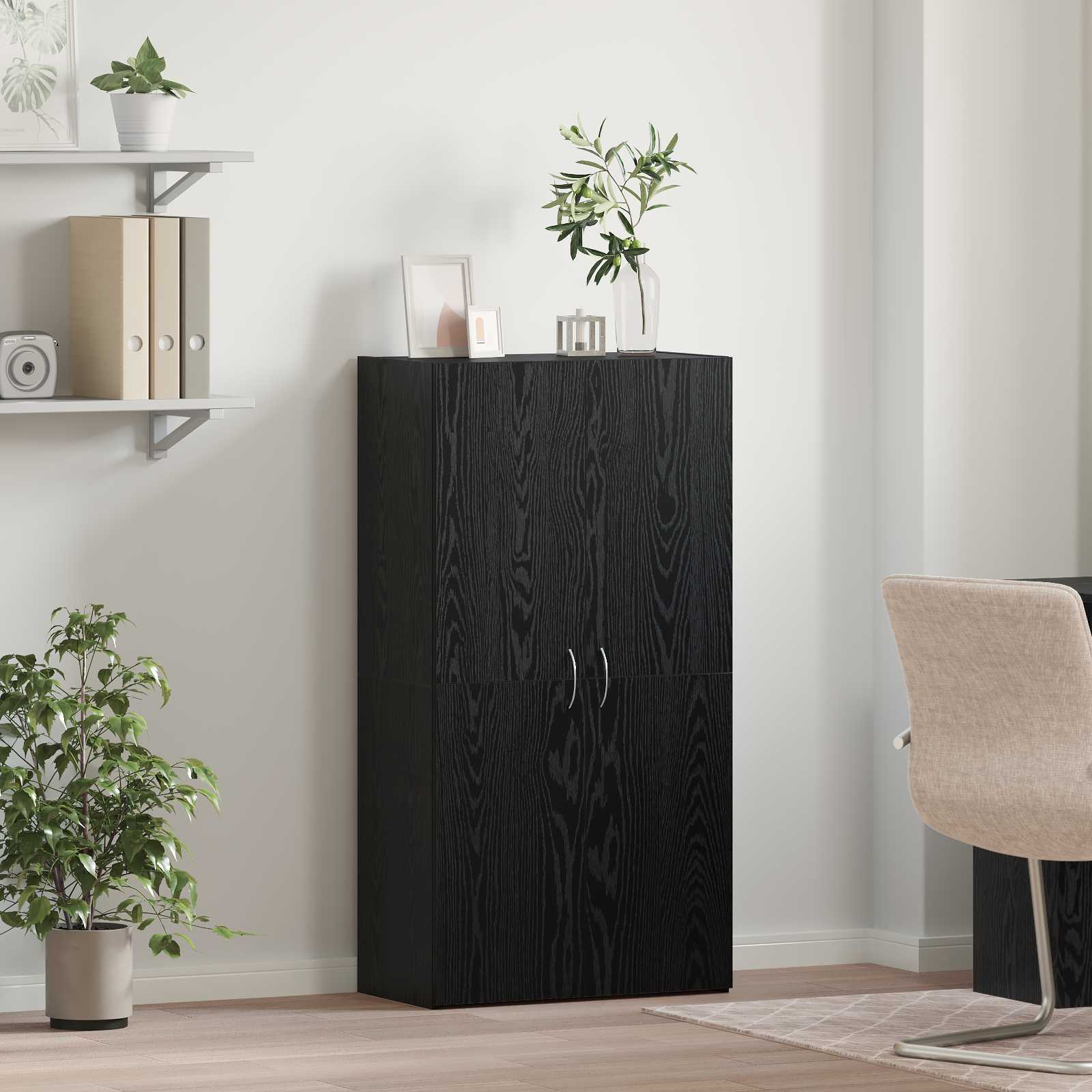 Aktenschrank Weiß 60x32x153 cm Holzwerkstoff