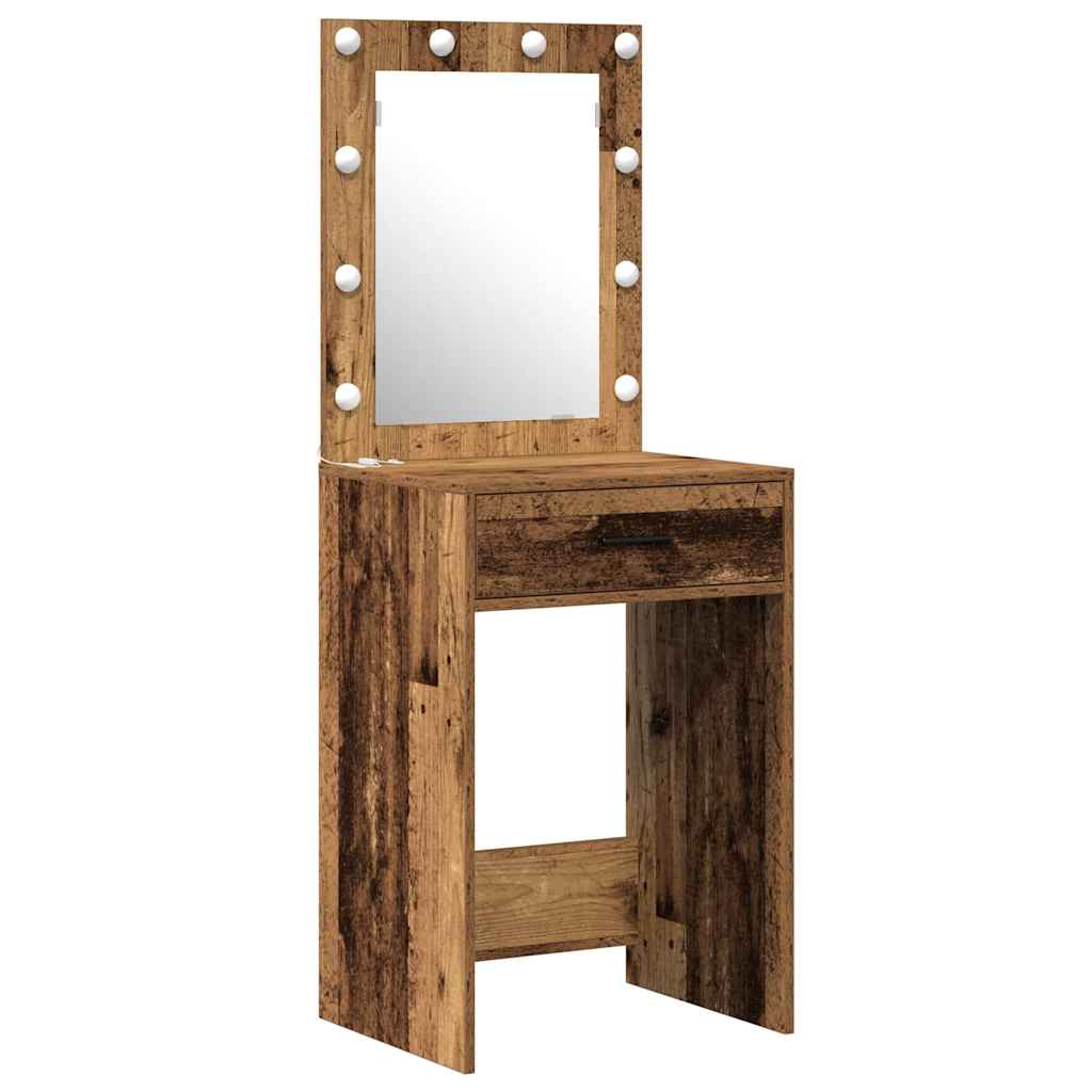 Schminktisch mit Tür 2 pcs Weiß 50 x 41 x 135 cm Holzwerkstoff