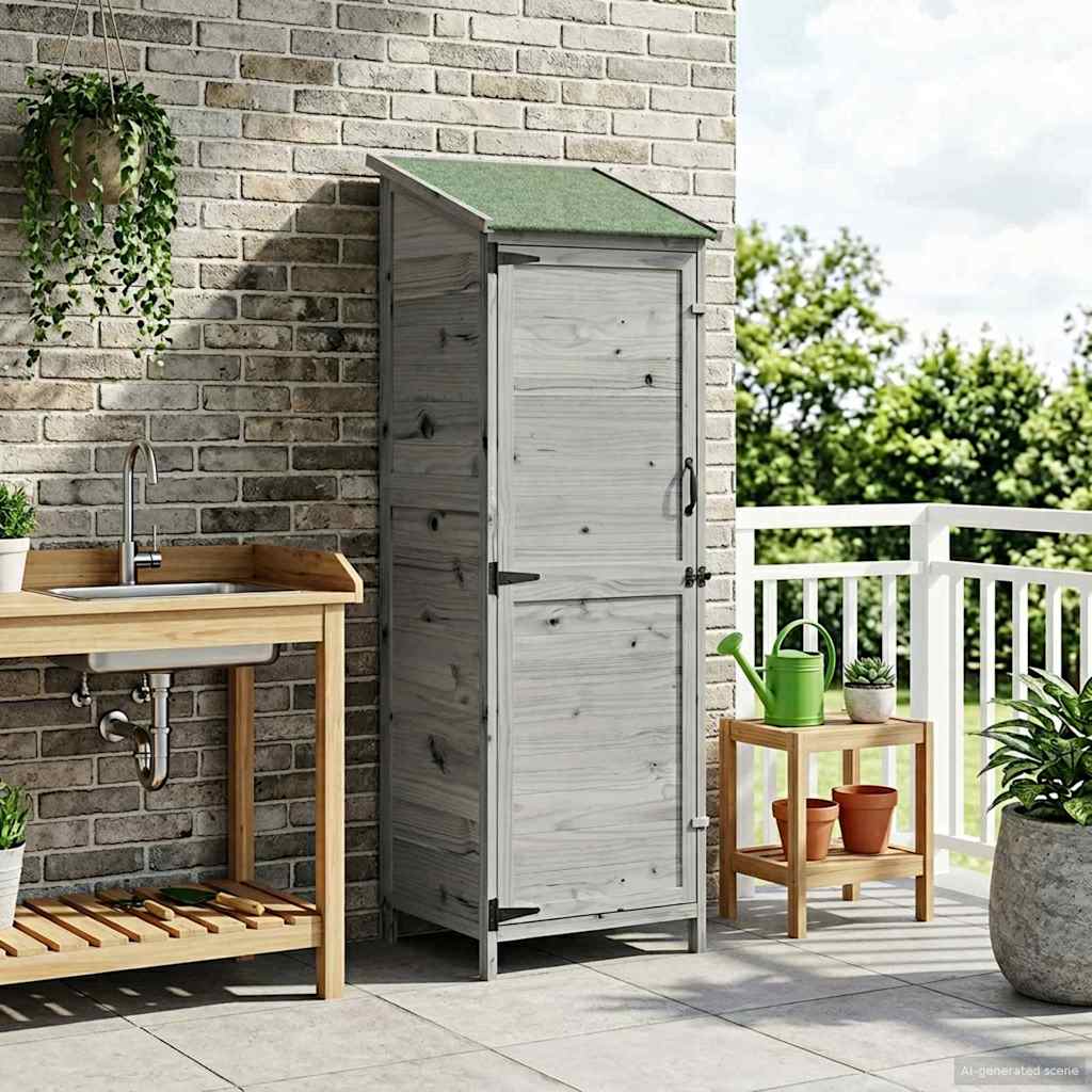 Gartenschuppen Natur 59,5 x 56 x 113,5 cm Massivholz aus Fichte