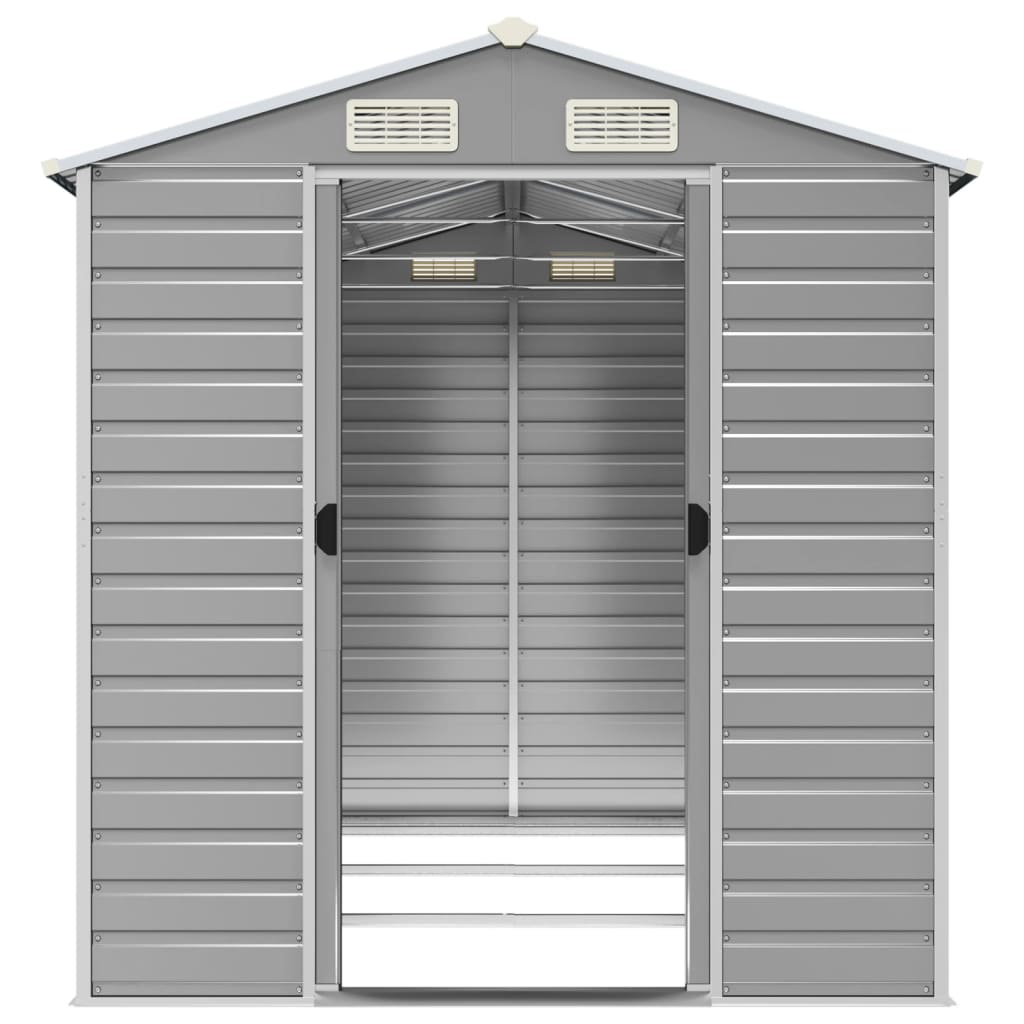 Gerätehaus Grün 191x130x198 cm Verzinkter Stahl