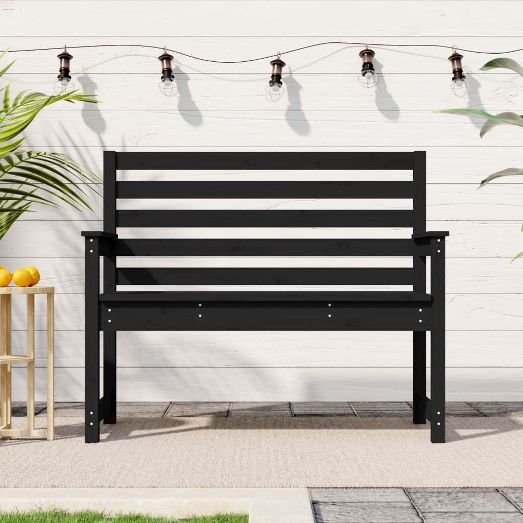 Gartenbank Grau 109x48x91,5 cm Massivholz Kiefer