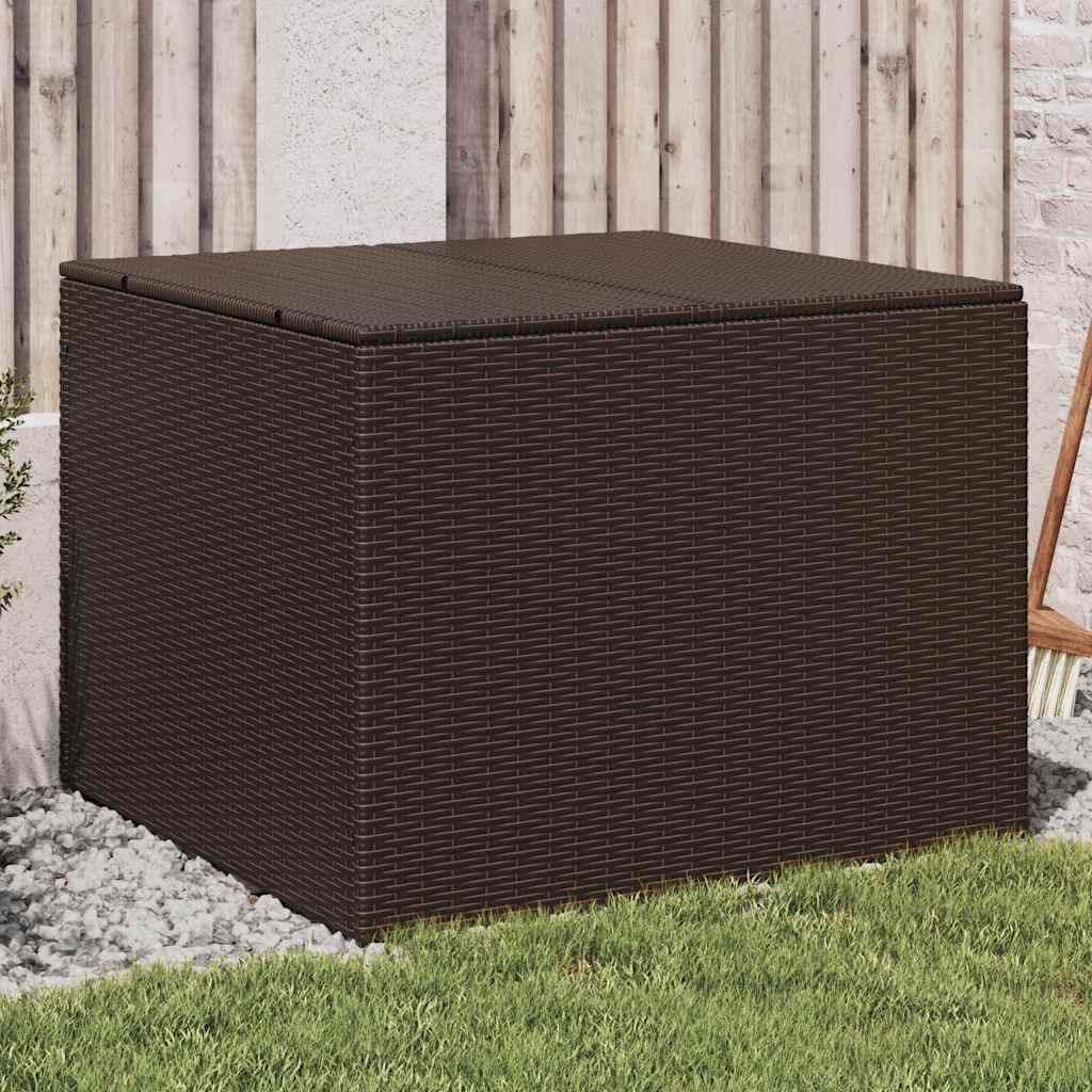 Gartentruhe Schwarz 283L Poly Rattan