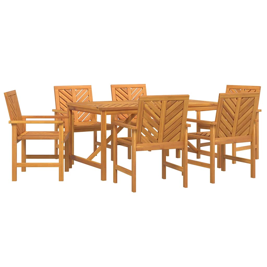 Garten Essgruppe 3 Stk. Braun Massivholz Akazie