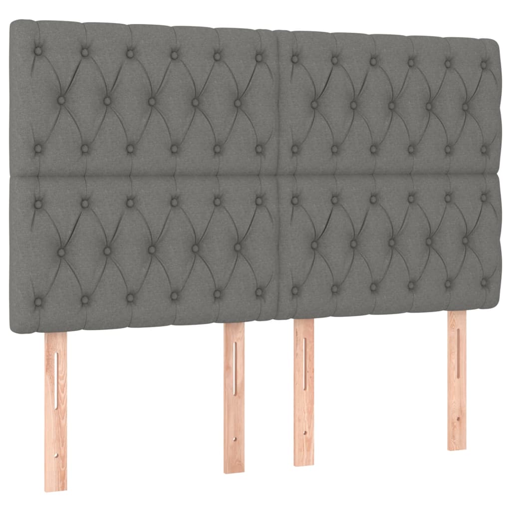 Kopfteil Hellgrau 80x7x118/128 cm Stoff
