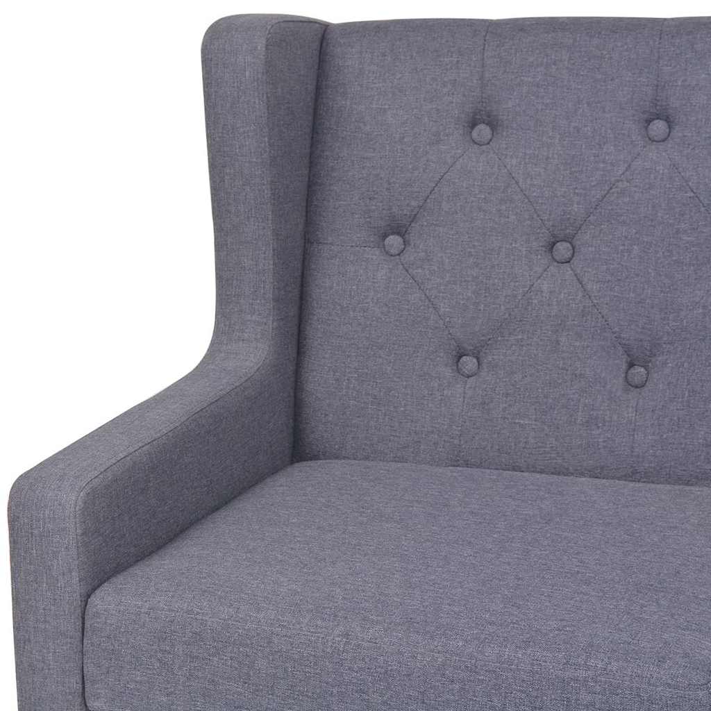 2-Sitzer Sofa Stoff Cremeweiß