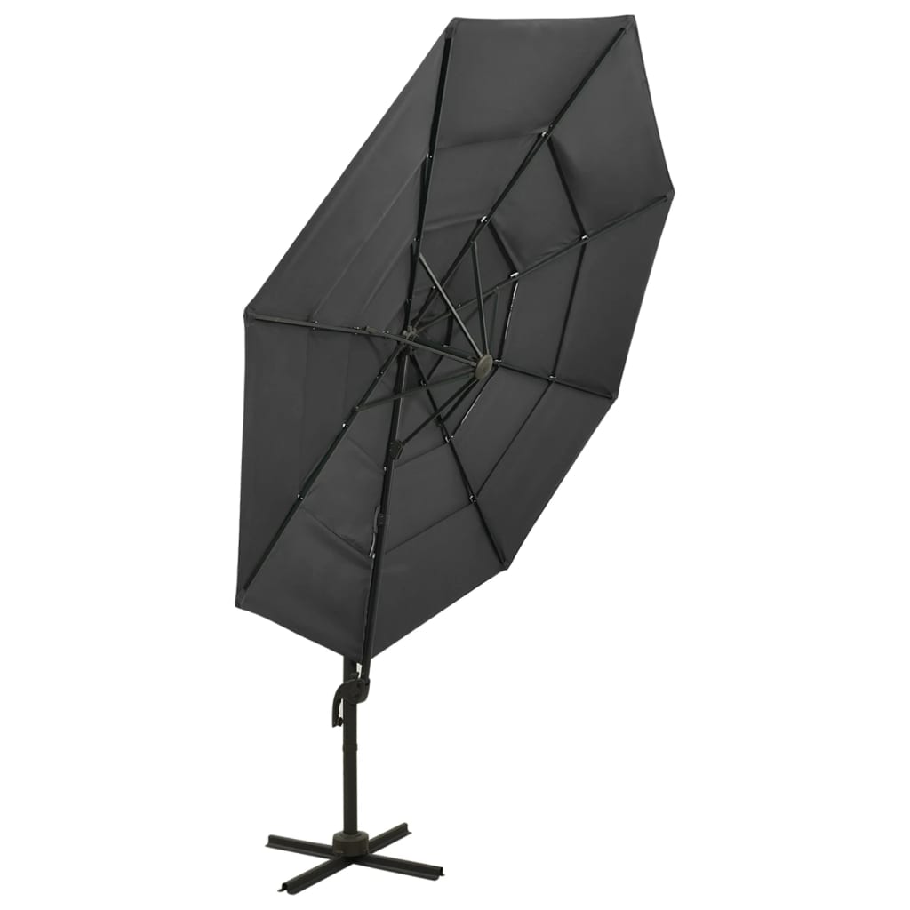 Sonnenschirm mit Aluminium-Mast 4-lagig Sandfarben 3x3 m