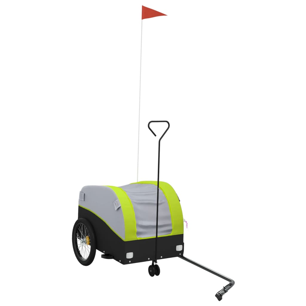 Fahrradanhänger Schwarz und Orange 30 kg Eisen
