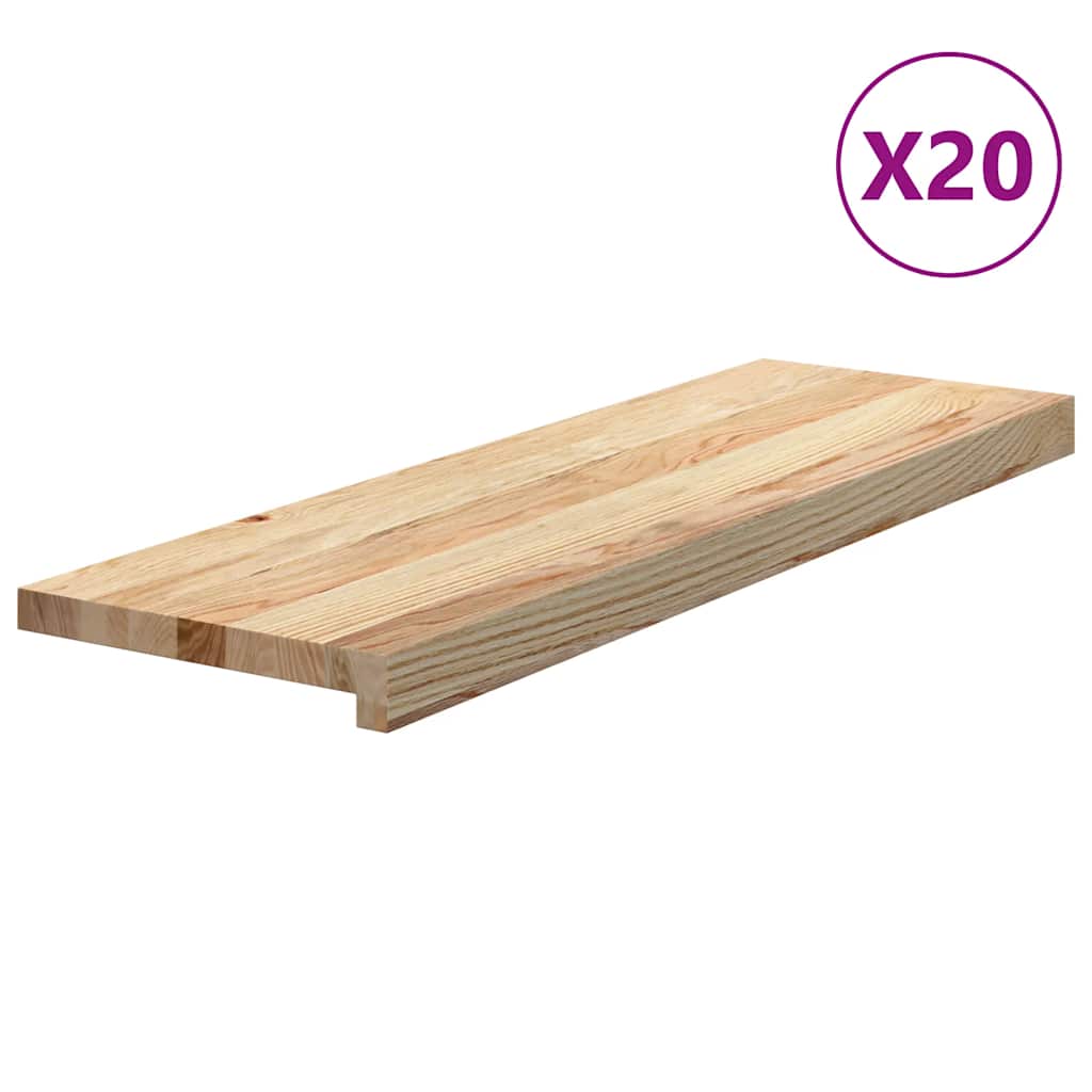 Treppenstufen 4 Stk. Unbehandelt 70x25x2 cm Massivholz Eiche