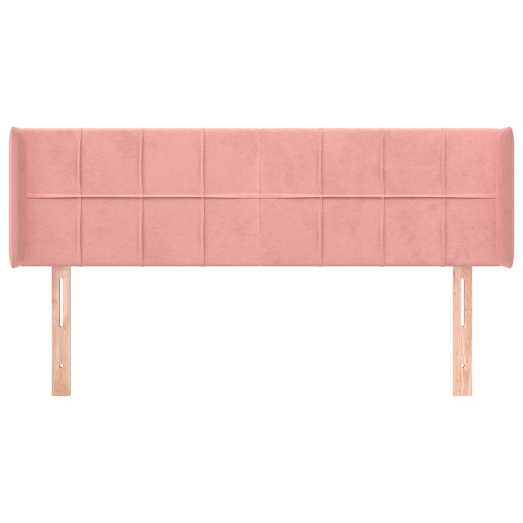 Kopfteil mit Ohren Dunkelblau 93x16x78/88 cm Samt