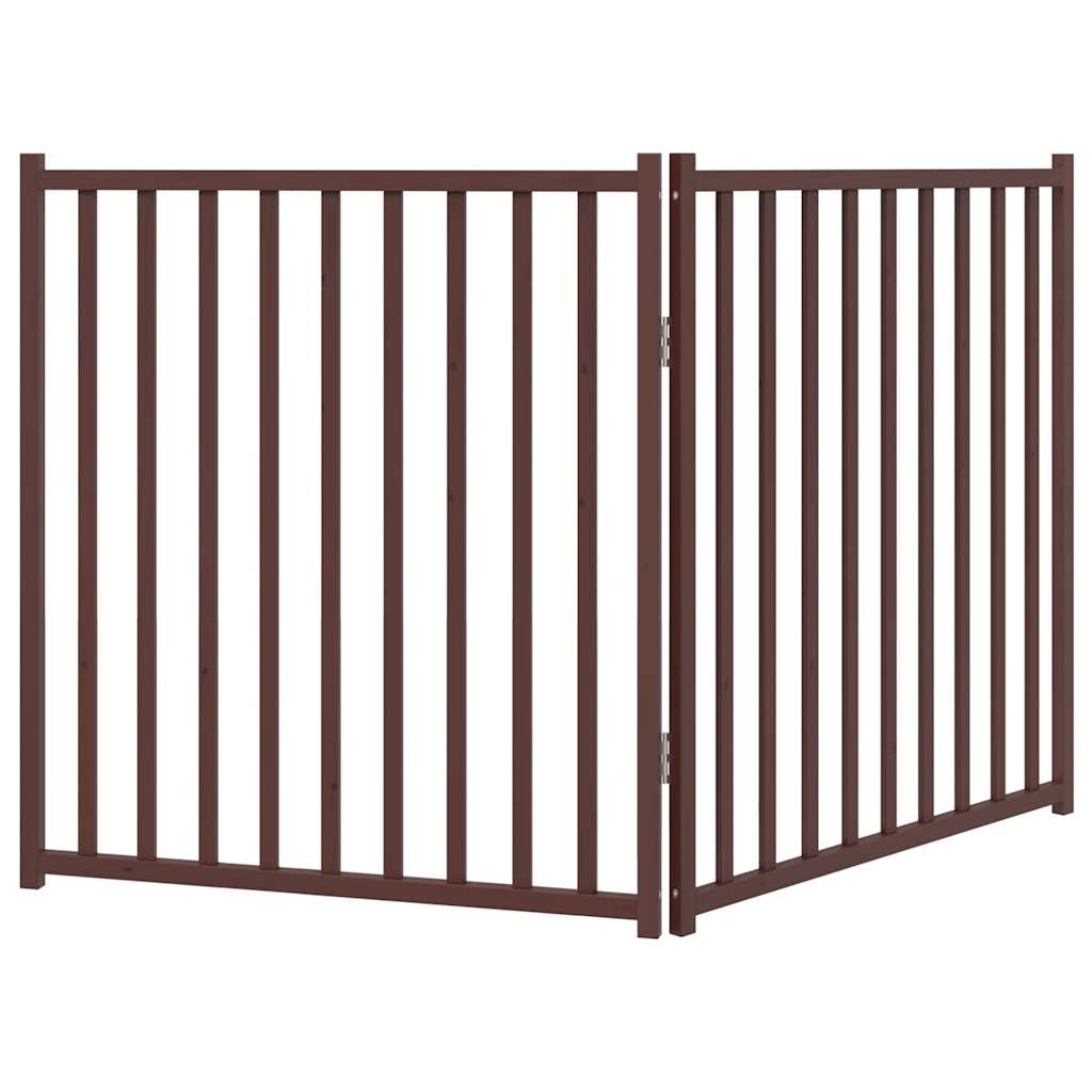 3-tlg. Hundetor Faltbar 150 cm Massivholz Tanne