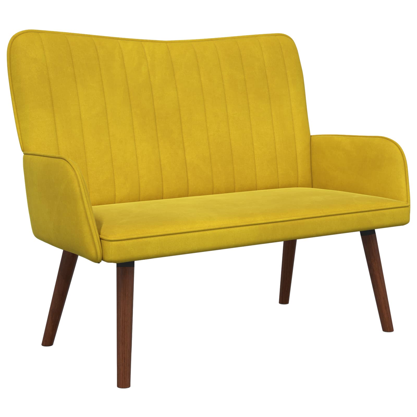 2-Sitzer Sofa Hellgrau 115 x 61 x 87 cm Samt (V)