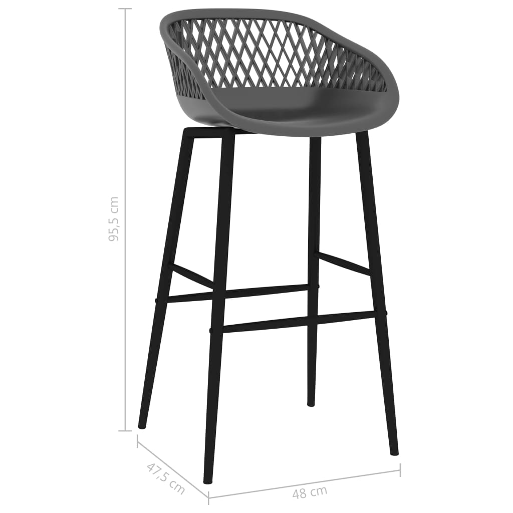 Barhocker 2 Stk. Schwarz