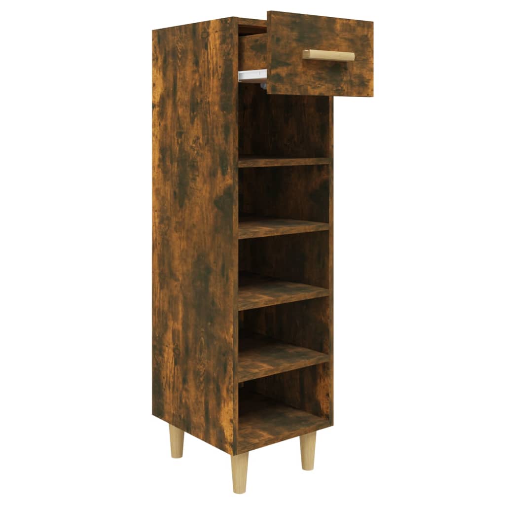 Schuhschrank Betongrau 30x35x105 cm Holzwerkstoff