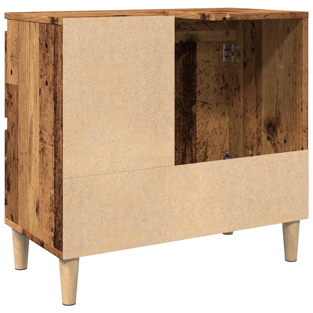 Badschrank Weiß 65x33x60 cm Holzwerkstoff