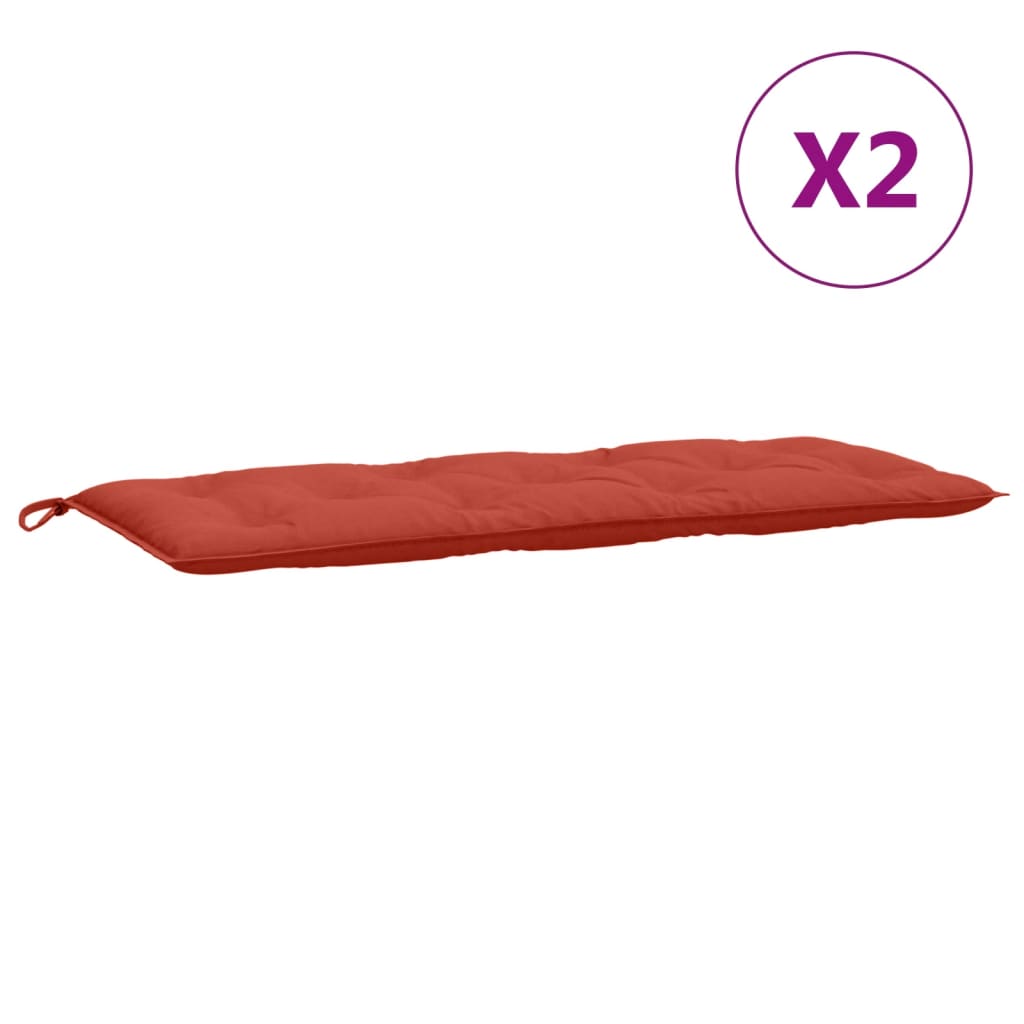 Gartenbank-Auflagen 2 Stk. Melange Anthrazit 100x50x7 cm Stoff