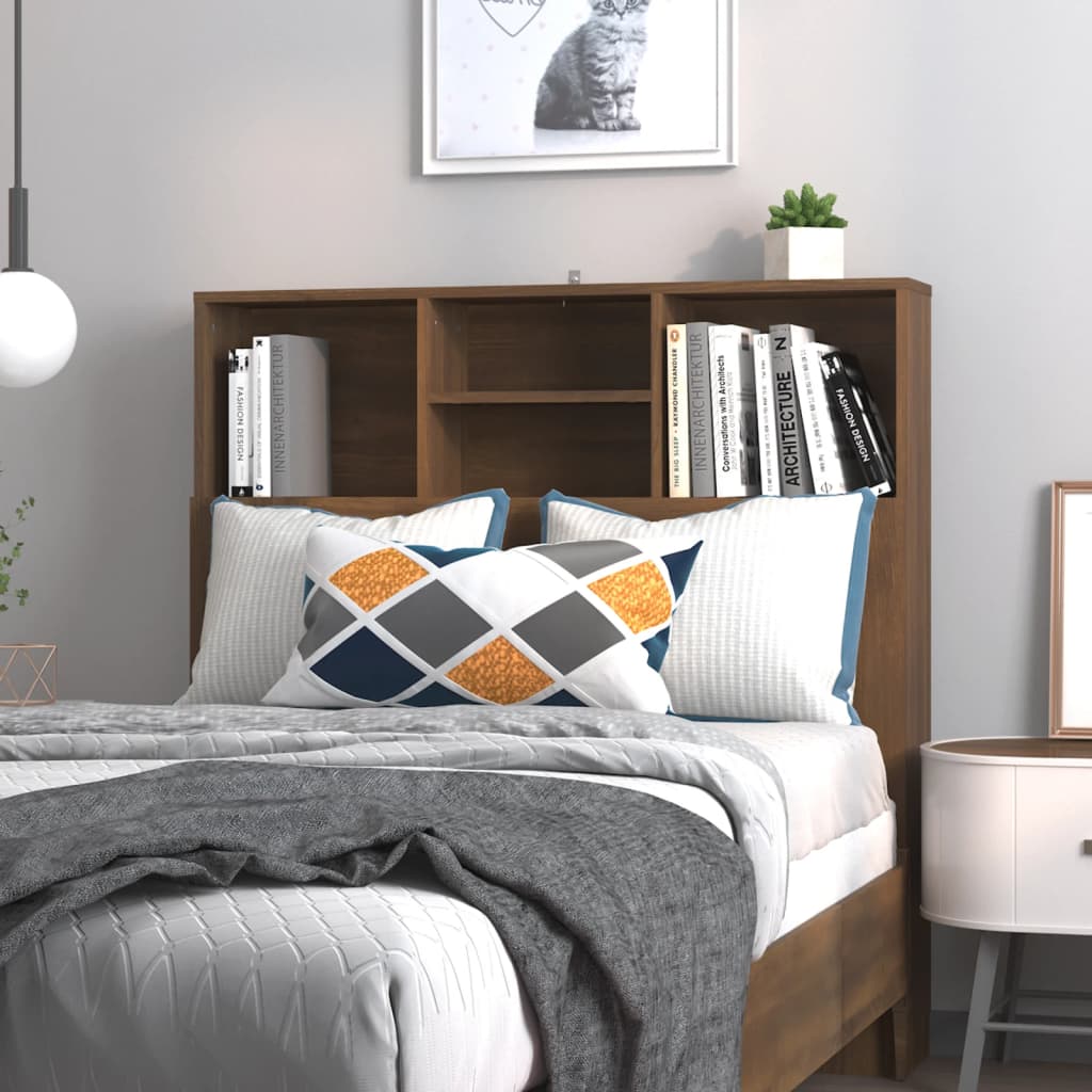 Bett-Kopfteil mit Ablagen Weiß 100x19x103,5 cm