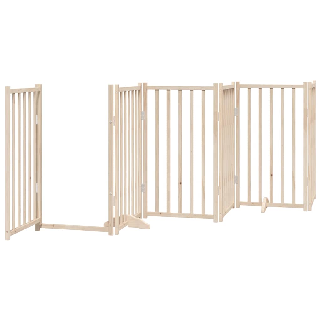 3-tlg. Hundetor Faltbar 150 cm Massivholz Tanne