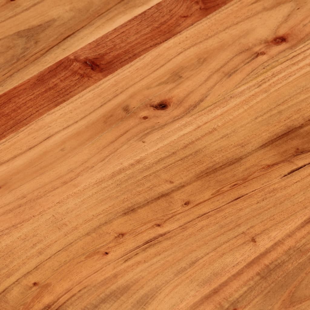 Tischplatte Ø 40x2,5 cm Rund Raues Massives Mangoholz