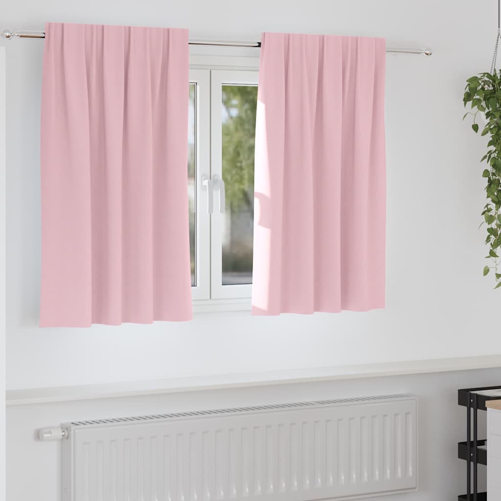 Verdunkelungs-Vorhänge mit Ringen 2 pcs Beige 140 x 140 cm