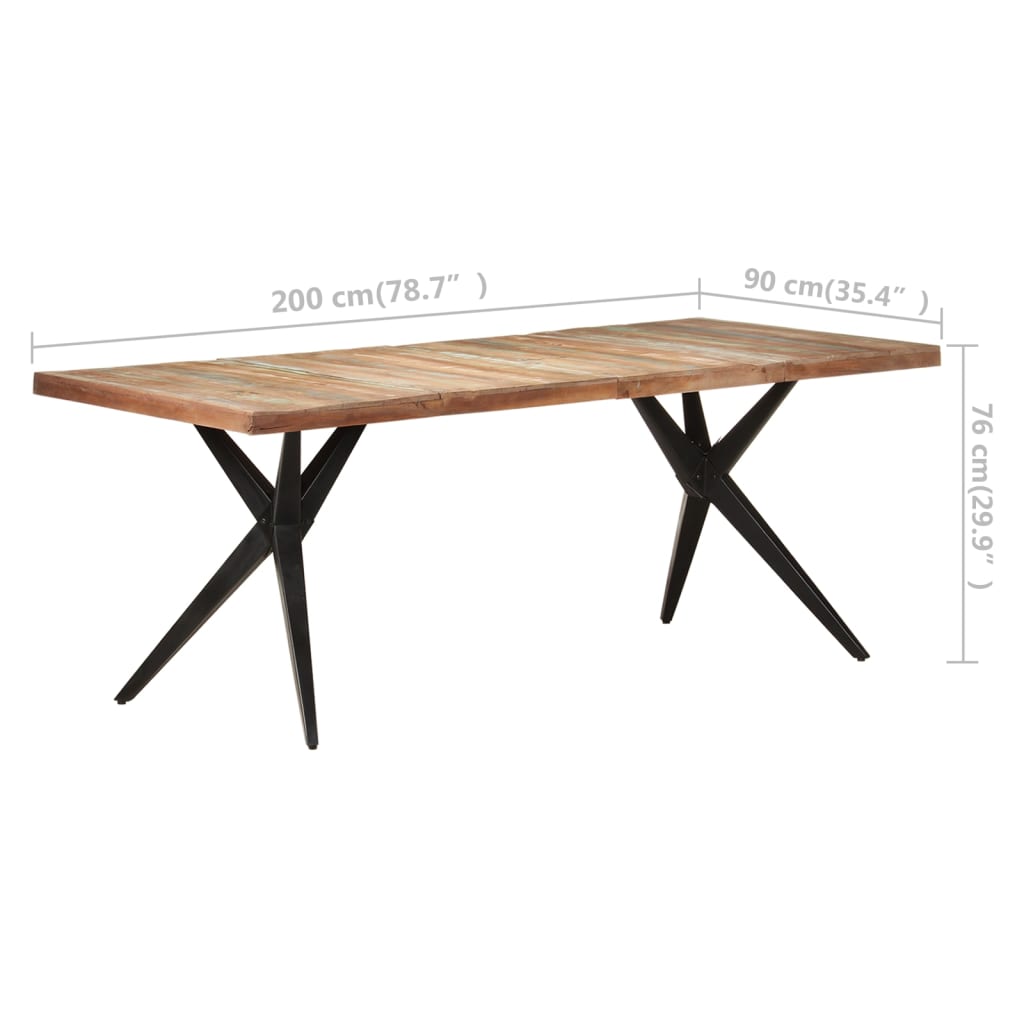 Esstisch 160x80x76 cm Massivholz Akazie