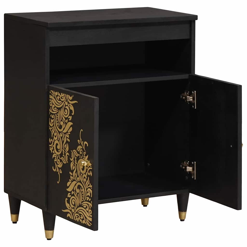 Sideboard mit Regal Braun 60 x 33 x 75 cm Massivholz Mango