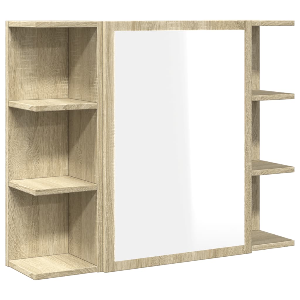 Bad-Spiegelschrank Weiß 80x20,5x64 cm Holzwerkstoff