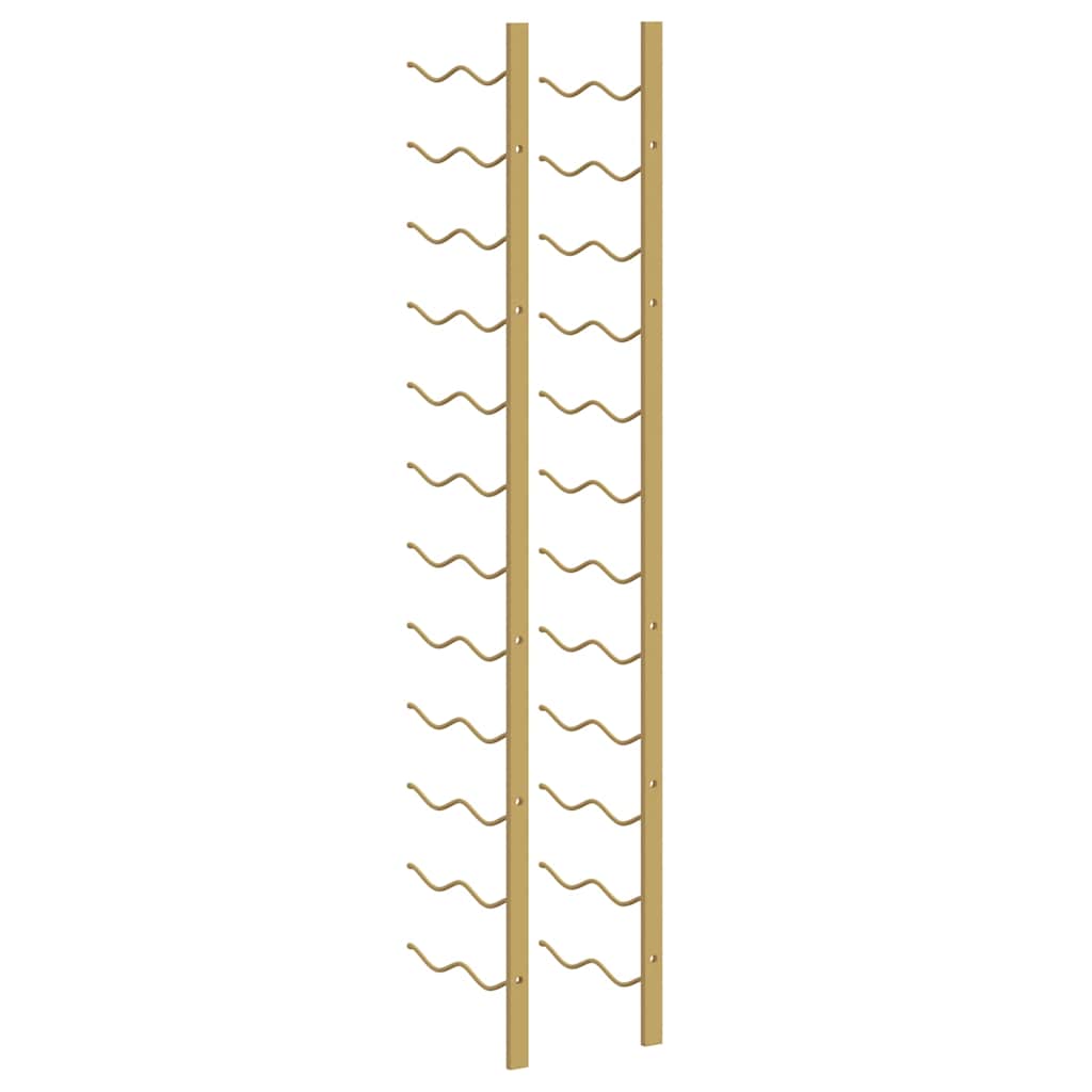 Wand-Weinregal für 24 Flaschen Schwarz Eisen