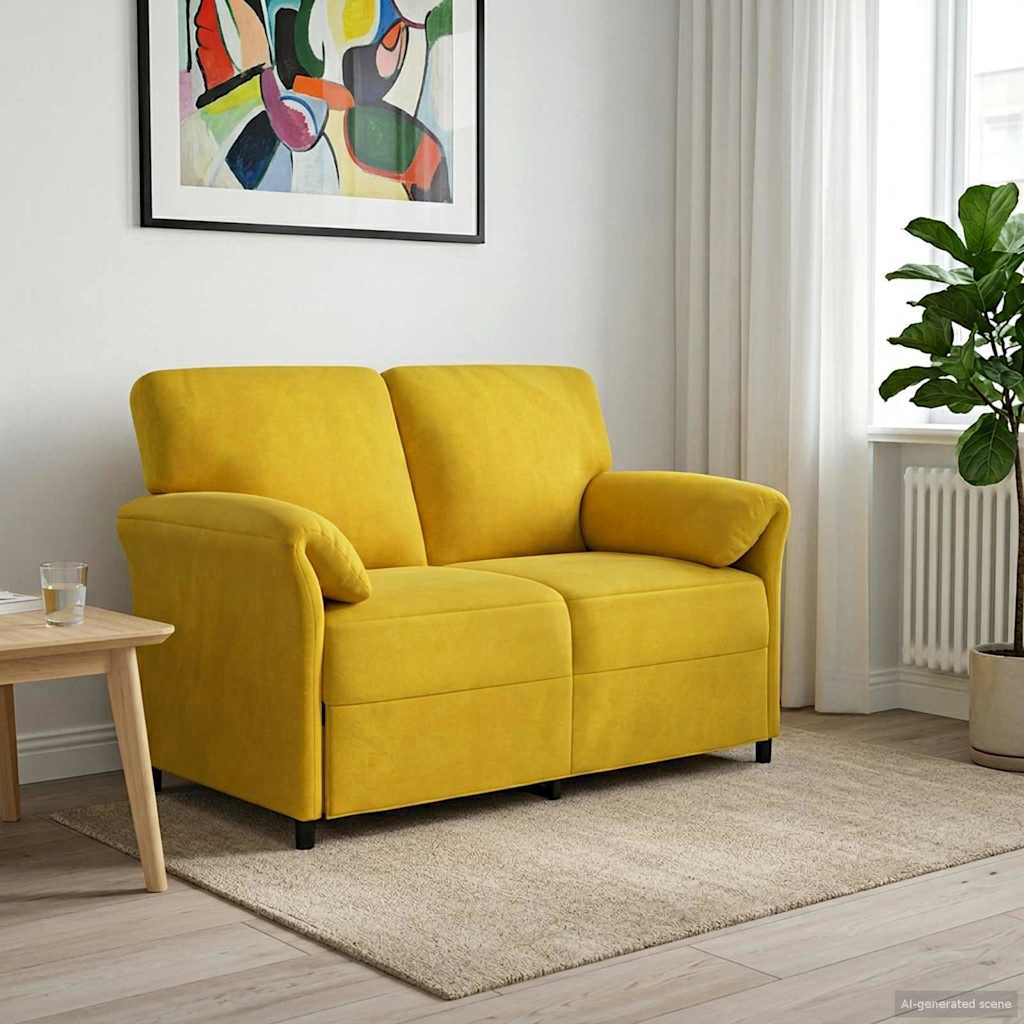 1-Sitzer Sofa Hellgrau 88 x 83 x 95 cm Samt