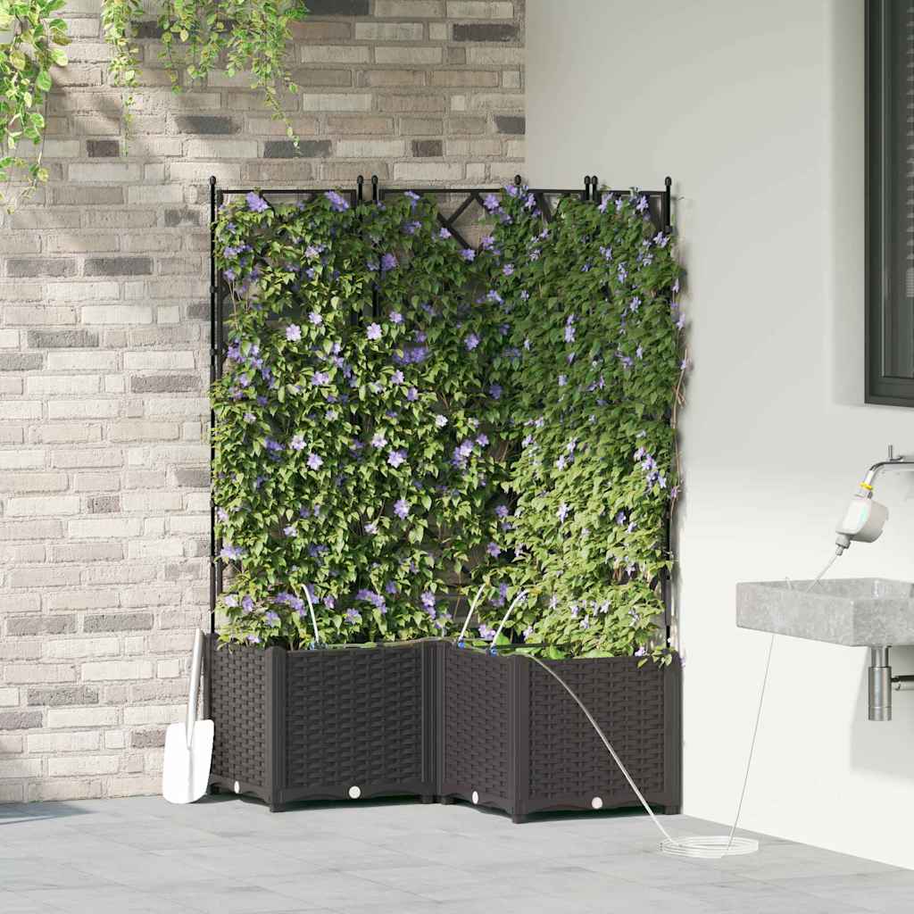 Garten-Pflanzgefäß 4 Stk. Braun 160 x 40 x 22 cm PP