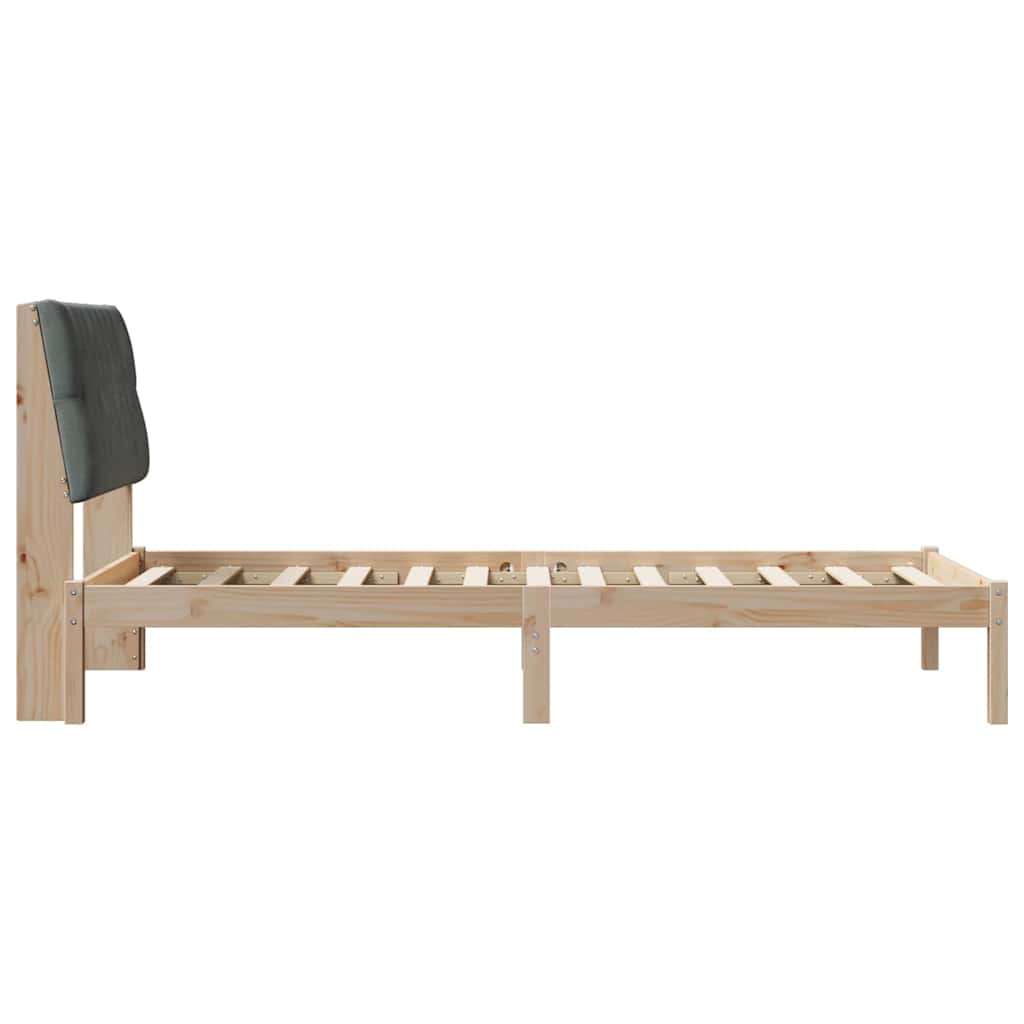 Bettgestell mit gepolstertem Kopfteil Braun 200 x 200 cm