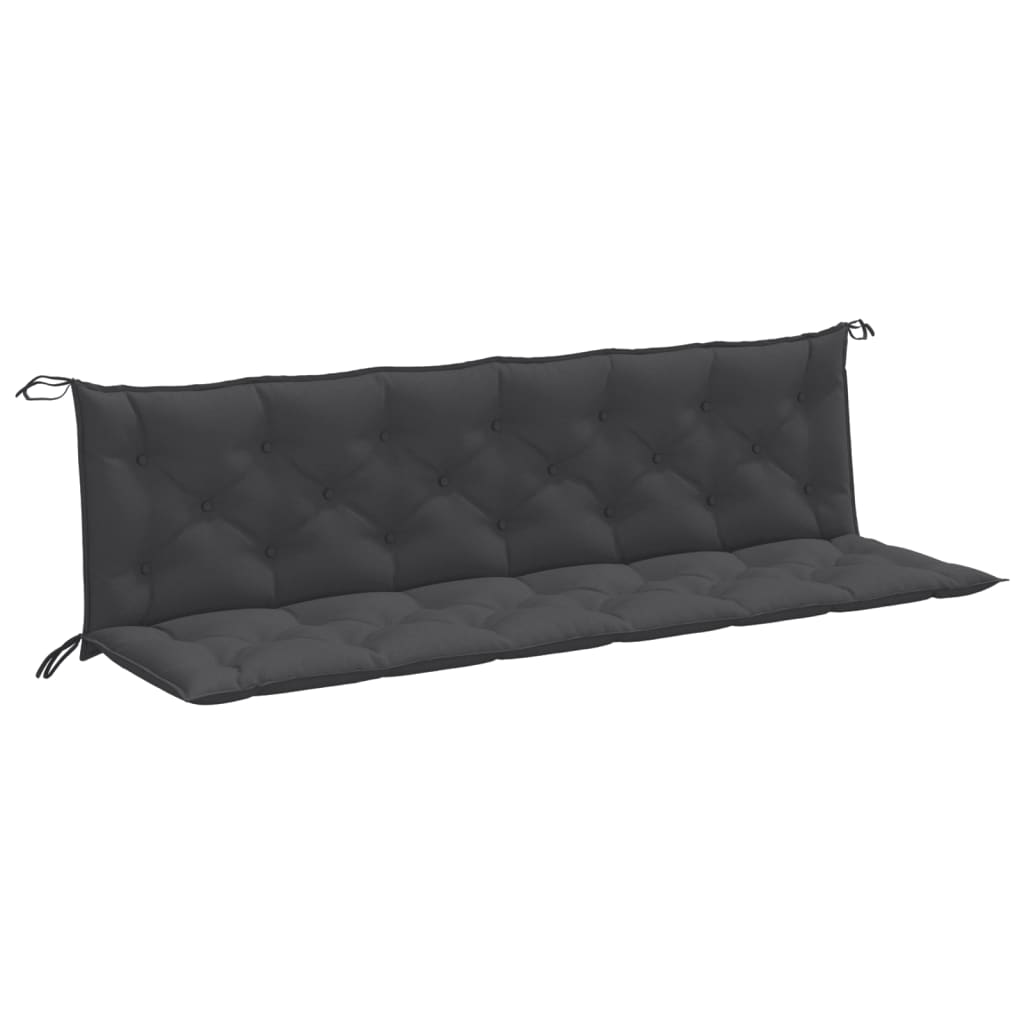 Gartenbank-Auflagen 2 Stk. Melange Anthrazit 100x50x7 cm Stoff