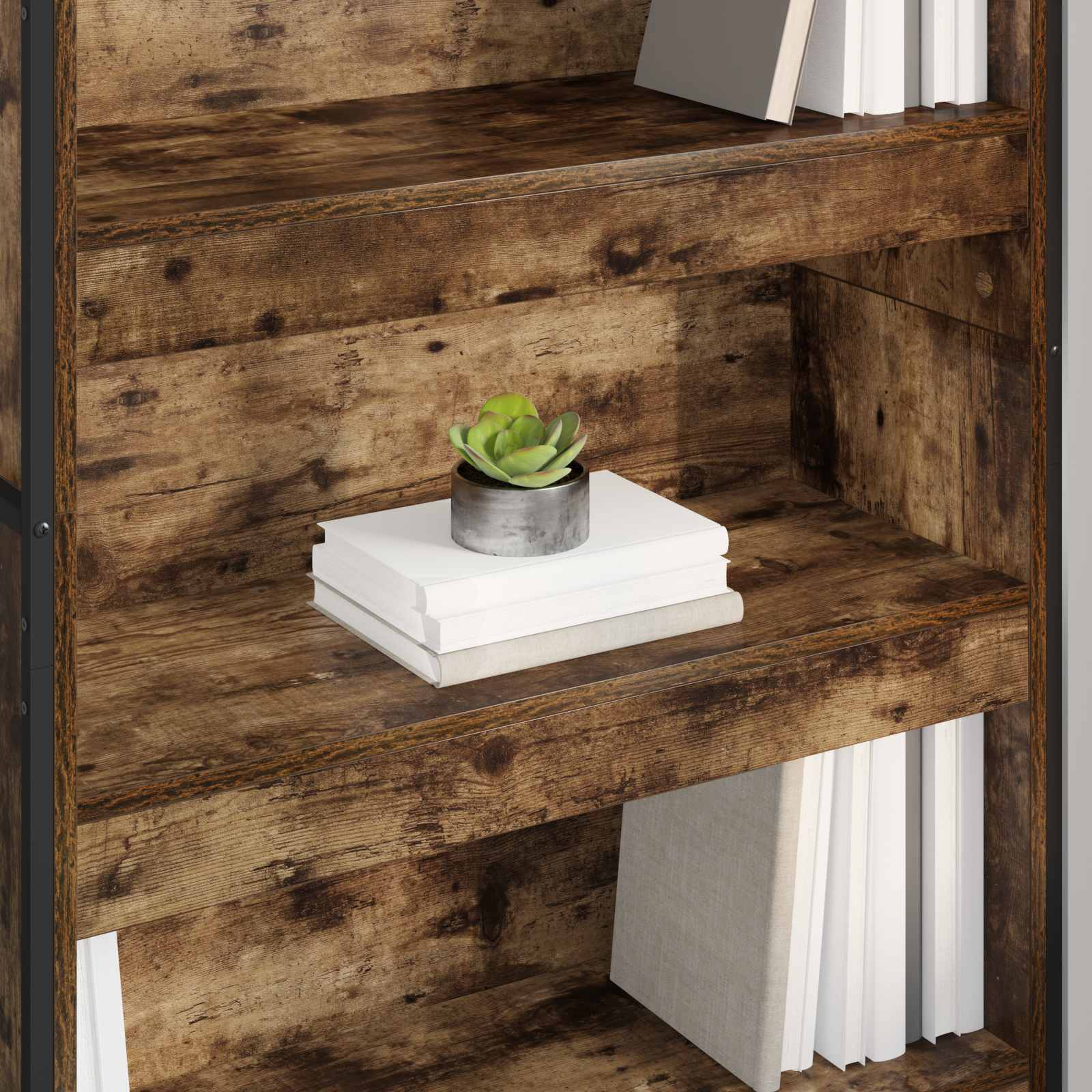 Bücherregal 2 pcs Schwarz Eichen-Optik 60 x 30 x 189,5 cm