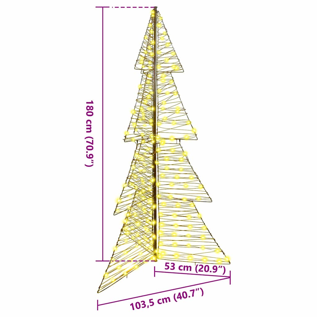 Weihnachtsbaum mit 100 LEDs Warmes Weiß 120 cm PET
