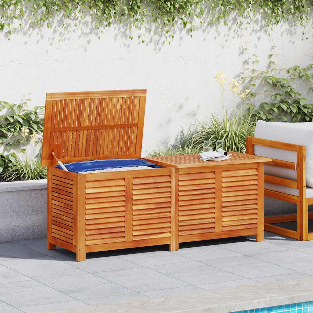 Gartenbox mit Lüftungsschlitzen 60x50x56 cm Massivholz Akazie