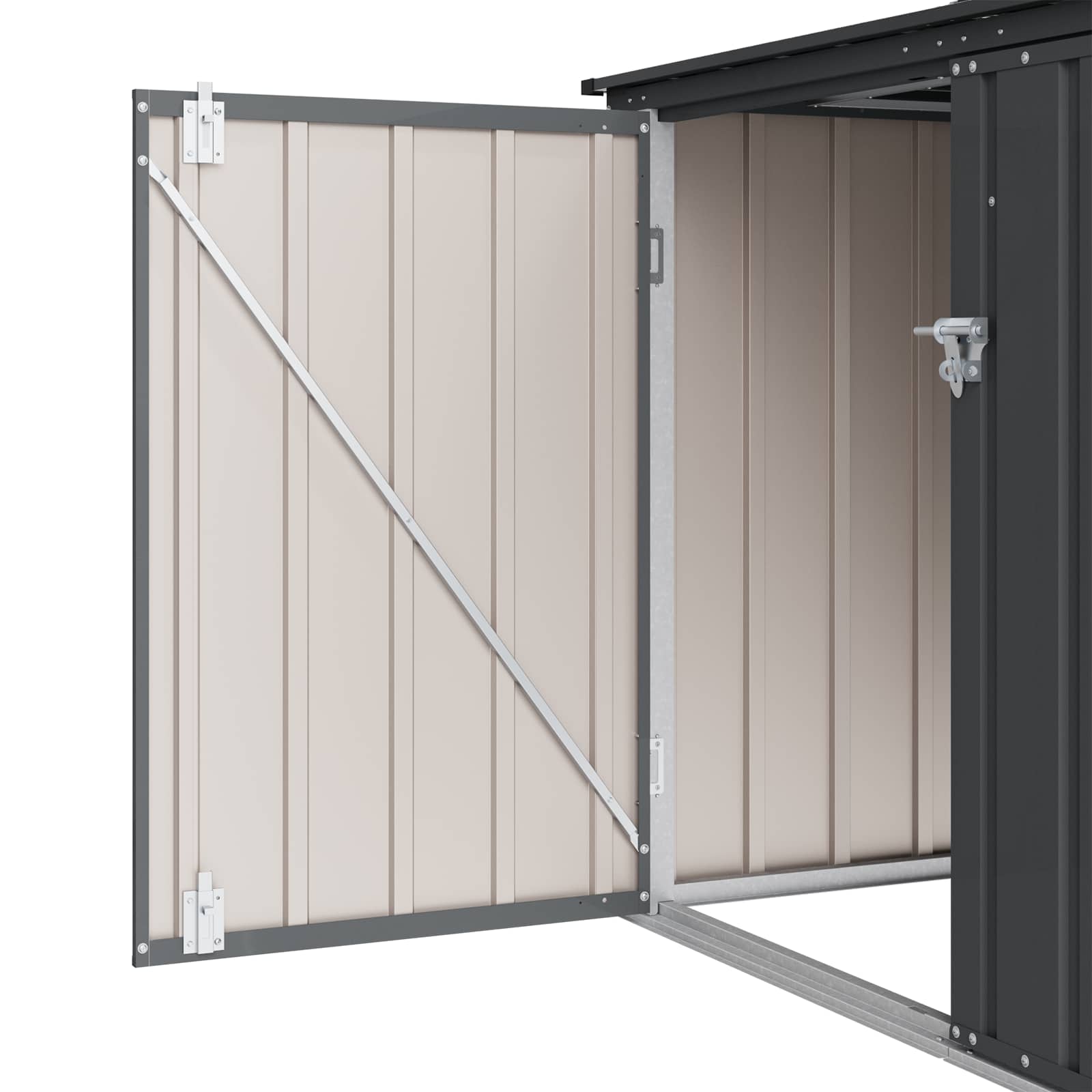 Gartenlagerbox Schwarz 101,5 x 57 x 100,5 cm Stahl