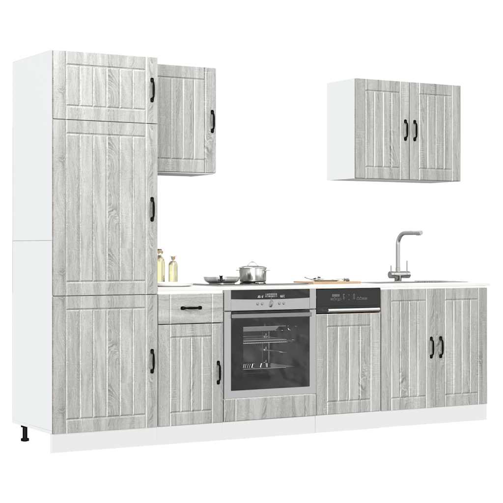 7-tlg. Küchenschrank-Set Lucca Weiß Holzwerkstoff