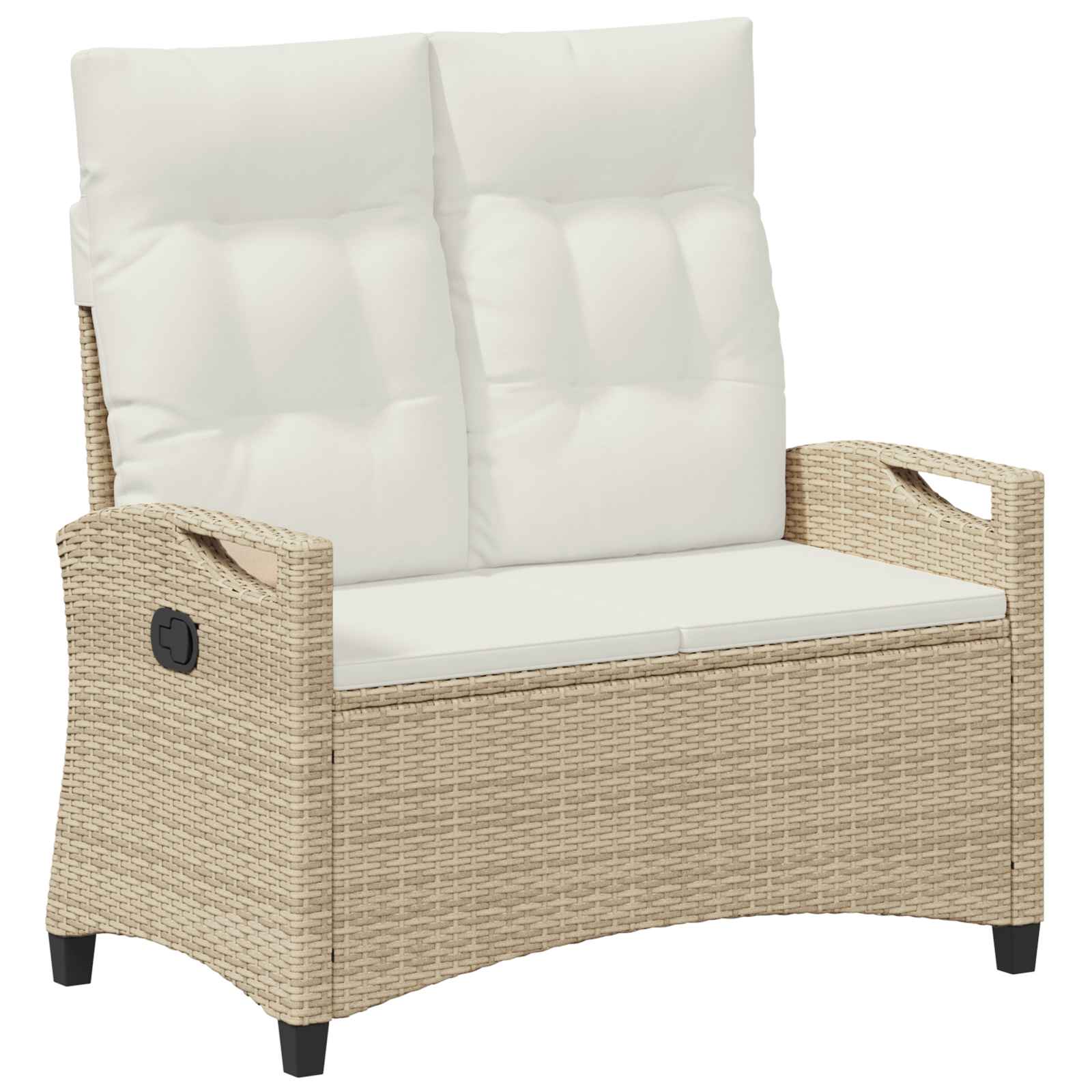 Gartenbank Schwarz 105 x 60 x 112 cm Stahl und Polyester