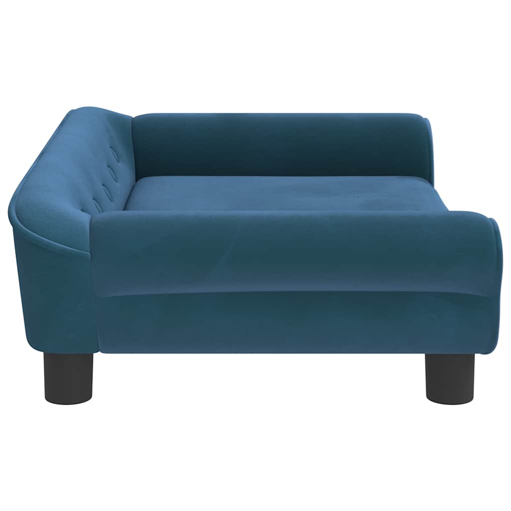 Hundebett Blau 100x50x21 cm Samt