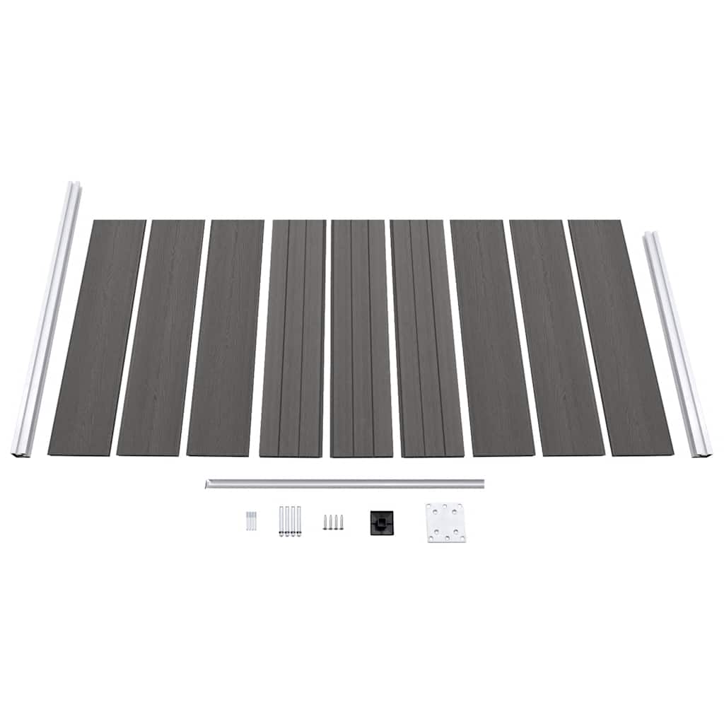 Zaunelement WPC 95x186 cm Braun