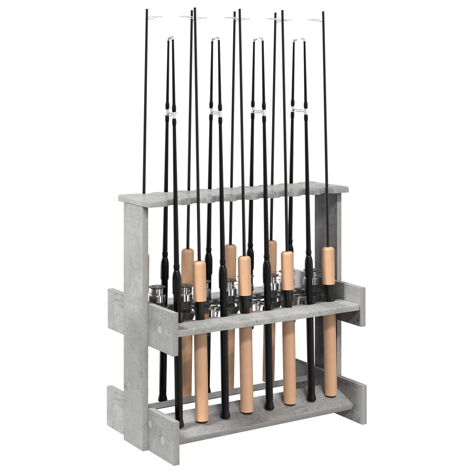 Billardqueue-Ständer Holzwerkstoff 60 x 35 x 60 cm Weiß