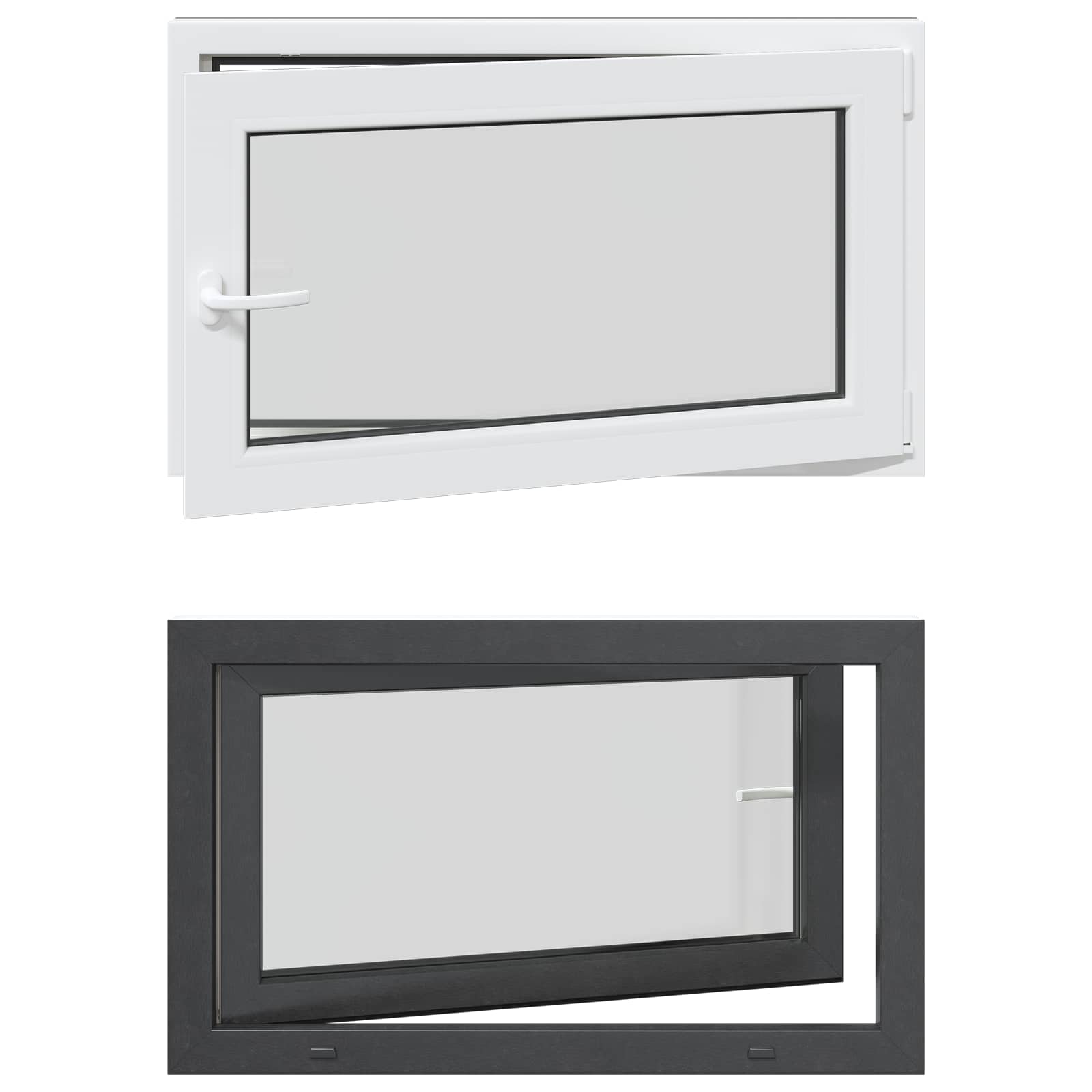 Kellerfenster RISOR 50 x 50 cm PVC und Glas Weiß