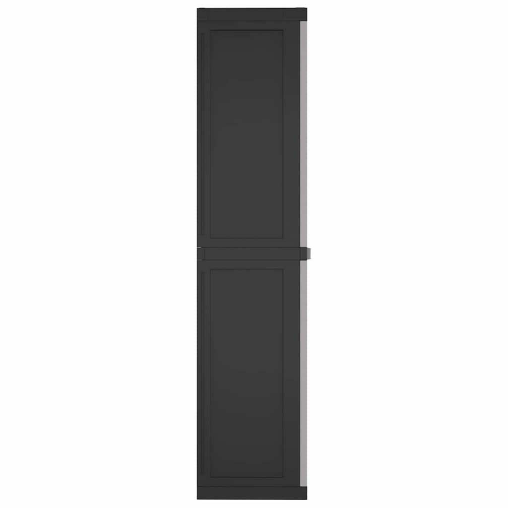 Gartenschrank Grau und Schwarz 65x37x85 cm PP