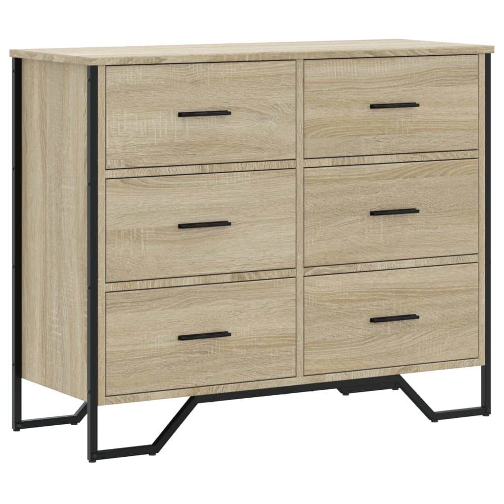 Kommode Schwarz 91x35,5x74,5 cm Holzwerkstoff