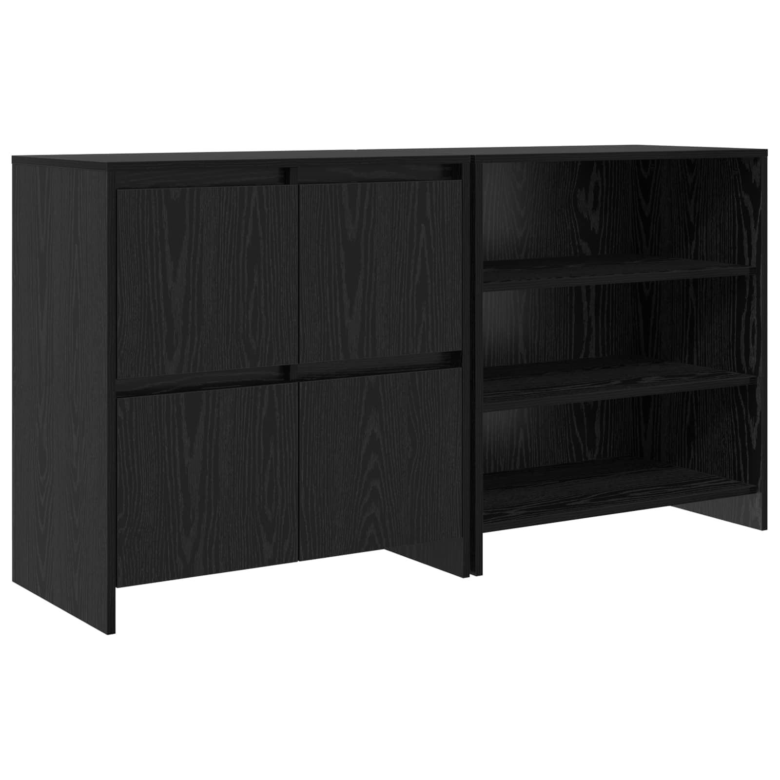 2-tlg. Sideboard Weiß Holzwerkstoff