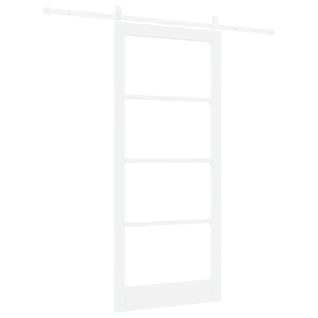 Schiebetür Natur 61 x 198,5 cm Massivholz Kiefer und Glas